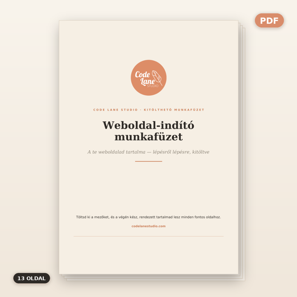 Weboldal-indító munkafüzet